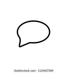 The icon of message. Simple outline icon illustration, vector of message for a website or mobile application