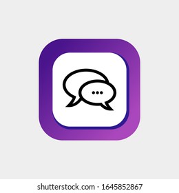 Icon Message Vector, Line Message Vector