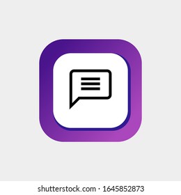 Icon Message Vector, Line Message Vector