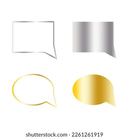 Icon with messages icons gold. Vector illustration.