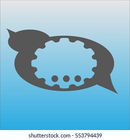 Icon Messaging chat. Setting chat.