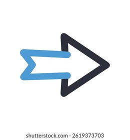 An icon for messaging direction with arrows.
