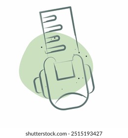 Icon Metal tape Measure. related to Measuring symbol. Color Spot Style. simple illustration