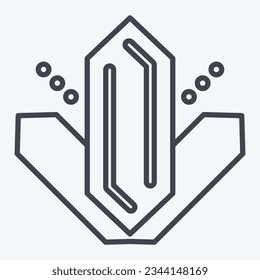 Icono Metanfetamina. relacionado con el símbolo del diccionario de adicciones. estilo de línea. diseño simple editable. ilustración simple