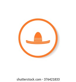 Icon of Mexican sombrero hat.
