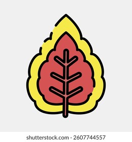 Icon miana. Plant leaves elements. Icon in filled line style.