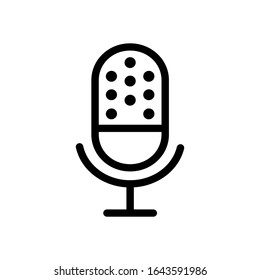 icon mic. Mic icon with trendy style lines. vector illustration