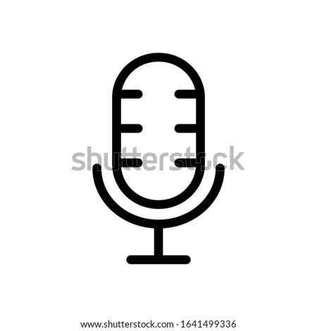 icon mic. Mic icon with trendy style lines. vector illustration