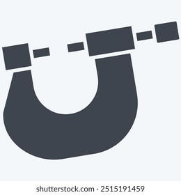 Icono Micro Meter. relacionado con el símbolo de medición. estilo de glifo. ilustración simple