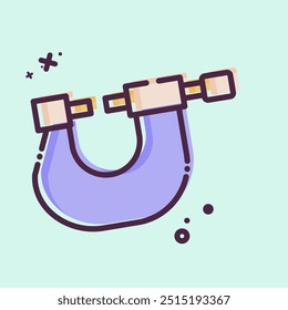 Ícone Micro Meter. relacionado ao símbolo de medição. Estilo MBE. ilustração simples