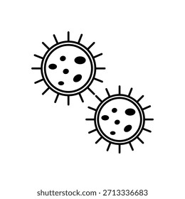Icon a microbe, isolated against a clean background.
