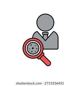 Icon a microbiologist, isolated against a clean background.