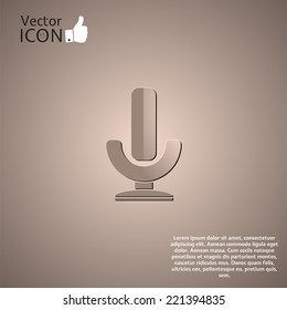 Icon microphone against the background. Made in vector