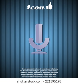 Icon microphone against the background. Made in vector