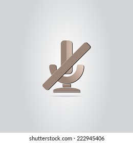 Icon microphone against the background. Made in vector