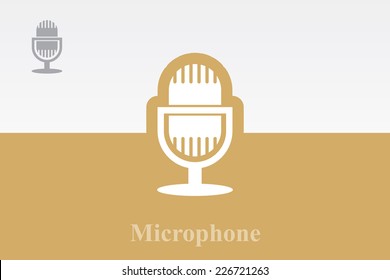 Icon of microphone. Eps.-10.