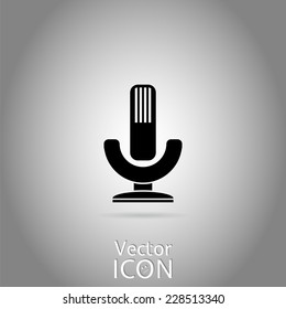 Icon microphone. Flat style. Made in vector