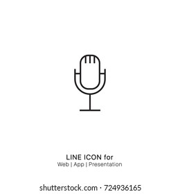 Icon Microphone graphic design single icon vector
