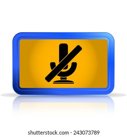 Icon microphone. Isolated on white background. Specular reflection. Made vector illustration