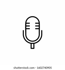 icon microphone podcast vector simple