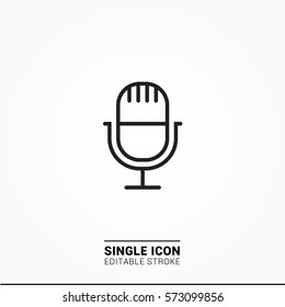 Icon microphone Single Icon Graphic Design