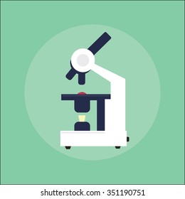 Icon microscope with a drop of blood