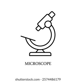 Icon a MICROSCOPE, isolated against a clean background.