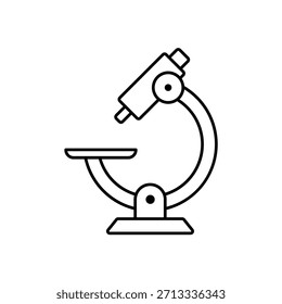Icono de un microscopio, aislado contra un fondo limpio.