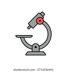 Icono de un microscopio, aislado contra un fondo limpio.
