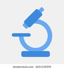 Microscópio de ícone. Elementos médicos. Ícone em estilo plano.