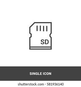 Icon microsd Single Icon Graphic Design