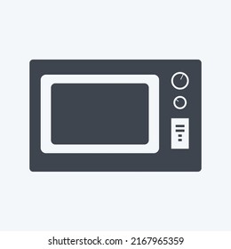 Icon Microwave Oven. suitable for Home symbol. glyph style. simple design editable. design template vector. simple symbol illustration