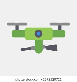 Icon military drone. Military elements. Icons in flat style. Good for prints, posters, logo, infographics, etc.