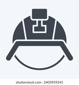 Icon Military Helmet. related to Hat symbol. glyph style. simple design editable. simple illustration