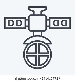 Icon Military Satellite. related to Satellite symbol. line style. simple design editable. simple illustration