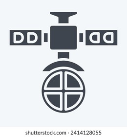 Icon Military Satellite. related to Satellite symbol. glyph style. simple design editable. simple illustration