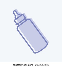 Botella de leche de icono 1 - Estilo de dos tonos - Ilustración simple,Vector de plantillas de diseño, Buena para impresiones, carteles, anuncios, anuncios, gráficos de información, etc.
