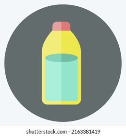 Icon Milk Bottle. suitable for Garden symbol. flat style. simple design editable. design template vector. simple symbol illustration