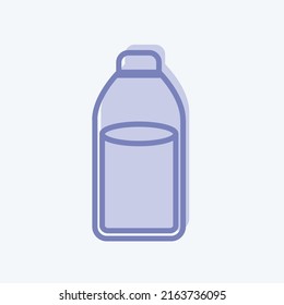 Symbol Milchflasche. geeignet für Gartensymbol. zwei Töne. einfaches Design bearbeitbar. Designvorlage, Vektor. einfache Symbolillustration