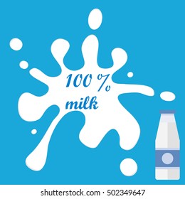 Icon milk, milk bottle, a symbol of milk, white milk, liquid milk, abstract milk, organic milk, milk vector, illustration of milk, delicious milk, full milk bottle.