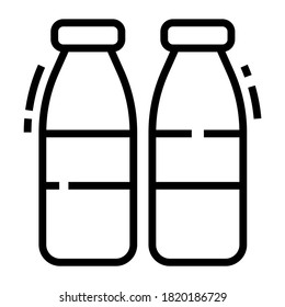 Symbol für Milchflaschen im Vektorstil 
