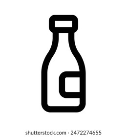 Icon of milk bottles in modern design style, ready for premium use