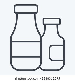 Icon Milk Syrup. related to Coffee symbol. line style. simple design editable. simple illustration