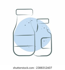 Icon Milk Syrup. related to Coffee symbol. Color Spot Style. simple design editable. simple illustration