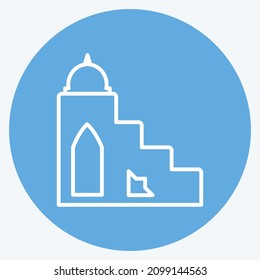 Icon Mimbar - Blue Eyes Style - Simple illustration,Design Icon vector, Good for prints, posters, advertisements, announcements, info graphics, etc.