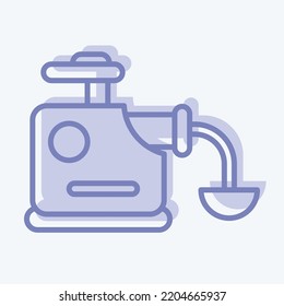 Icono Mincer. adecuado para el símbolo Kitchen Appliances. estilo de dos tonos. diseño simple editable. vector de plantilla de diseño. ilustración simple
