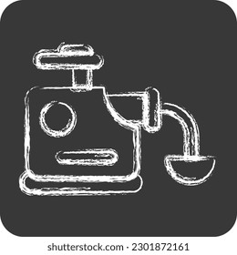 Icon Mincer. suitable for Kitchen Appliances symbol. chalk Style. simple design editable