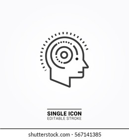 Icon Mind Health Single Icon Graphic Design