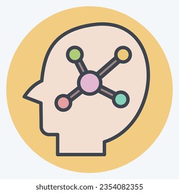 Icon Mind Mapping. related to Business Analysis symbol. color mate style simple design editable. simple illustration