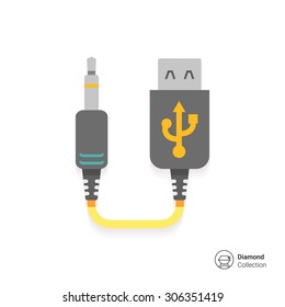 Icon of mini USB to jack cable